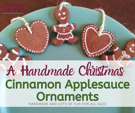 Cinnamon Applesauce Ornaments - A Handmade Christmas Cinnamon And Applesauce Ornaments Recipe, Cinnamon Ornaments Recipe, Cinnamon Ornament Recipe, Christmas School Crafts, Applesauce Ornaments, Cinnamon Applesauce Ornaments, Ornaments Recipe, Salt Dough Christmas Ornaments, Cinnamon Applesauce