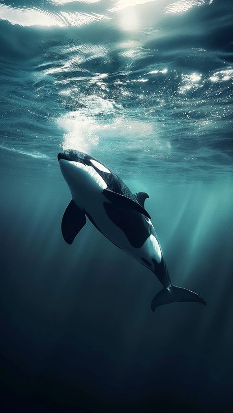 Orca Whale Wallpaper, Ocean Photography Underwater Animals, Underwater Life Photography, Unknown Animals, Orca Photography, Orca Wallpaper Aesthetic, Orca Whales Wallpaper, Killer Whale Aesthetic, Whale Wallpapers