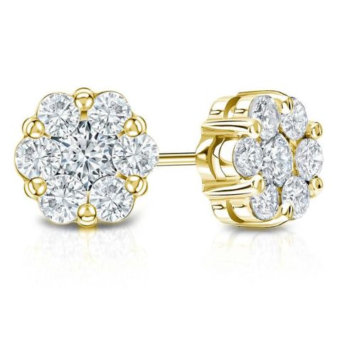 EARRINGS – MarquiseJewelers Jewelry Tiktok, Diamond Studs Earrings, Round Diamond Earrings, Cream Hair, Diamond Cluster Earrings, Types Of Earrings, Cold Cream, Studs Earrings, Styling Products