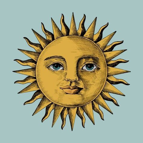 Sun With A Face, Sun And Moon Poster, Sun Mural, Pics For Collage, Earth Rotation, Sun Outline, Sun Drawing, Electric Light Orchestra, Sun Solar