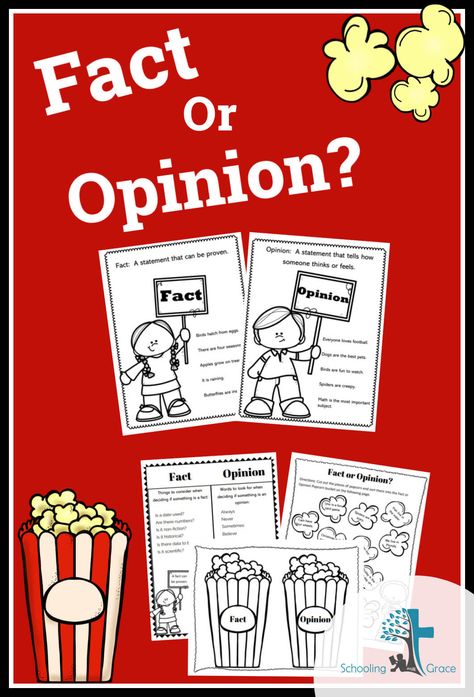 Facts And Opinions Activities, Fact And Opinion Activities, Popcorn Activity, Fact Opinion Activities, Grade 1 Lesson Plan, Fact And Opinion Worksheet, Fact Or Opinion, Sloth Facts, Facts And Opinions