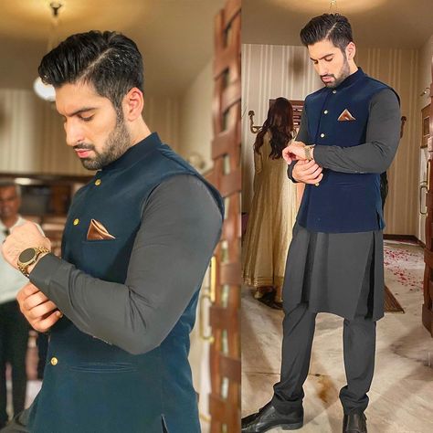 Wedding Kurta For Men, Groom Dress Men, Mens Fabric, Alia Bhatt Photoshoot, Gents Kurta Design, Gents Kurta, Blue Suit Men, Slim Fit Suit Men, Waistcoat Men