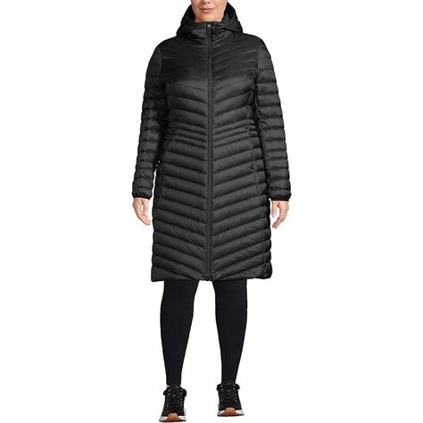 Lands' End Women's Ultralight Packable Long Down Coat Long Down Coat, Maxi Coat, Plus Size Coats, Jacket Parka, Puffy Jacket, Ripstop Fabric, Coat Design, Winter Coats Women, Women's Coats & Jackets