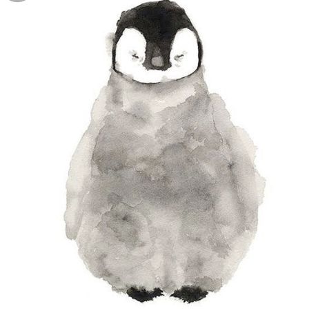 Penguin Watercolor, Watercolor Print, Watercolor Painting, White, Art, Watercolour Painting