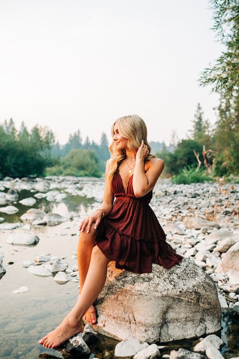 Senior Photography Session — KC England Photography | Spokane Photographer Senior Photos River, River Senior Pictures, Cute Senior Pictures, Senior Photoshoot Poses, Girls Portrait, Summer Senior Pictures, Western Photo, Senior Stuff, Senior Photography Poses