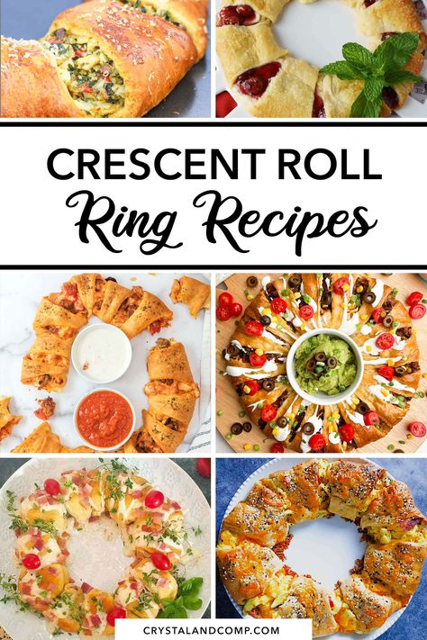 Pillsbury Ring Recipes, Cresent Roll Wreath Recipes, Pillsbury Crescent Roll Veggie Pizza, Italian Cresent Rings Recipes, Pilsbury Pizza Dough Appetizers, Pizza Wreath Crescent Rolls, Pizza Roll Ups Crescent, Crescent Ring Recipes Appetizers, Cresent Rings Recipes Dinners