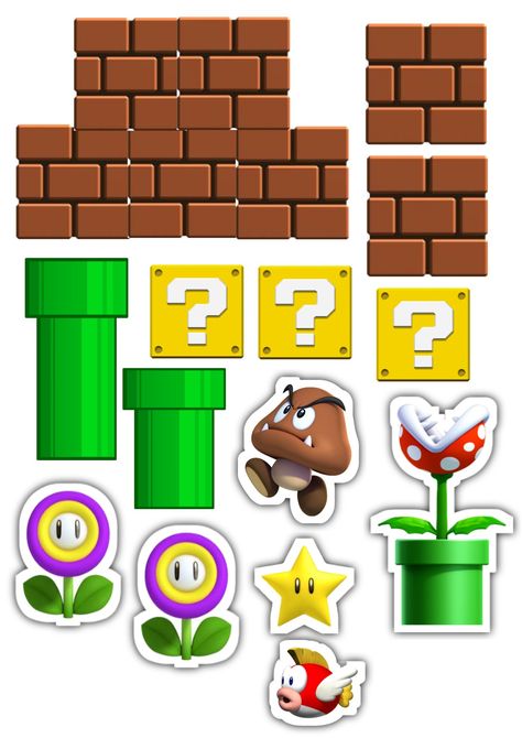 Mario Images, Mario Kart Party, Mario Crafts, Mario Birthday Cake, Mario Bros Cake, Super Mario Coloring Pages, Super Mario Bros Birthday Party, Mario E Luigi, Super Mario Bros Party