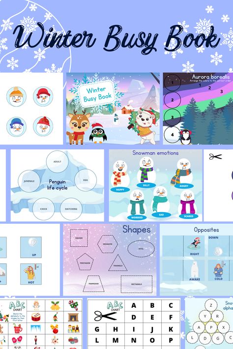 In need of an engaging activity for you little ones? Look no further! This incredible winter activity bundle is designed to take you preschoolers or toddlers learning to the next level with different activities. Our printable busy book has it all; alphabets, numbers, sorting, matching and more! Browse in our shop for more :) Penguin Egg, Printable Busy Book, Learning Binder, Winter Activity, Preschool Activities Toddler, Winter Preschool, Toddler Learning, Busy Book, Preschool Learning