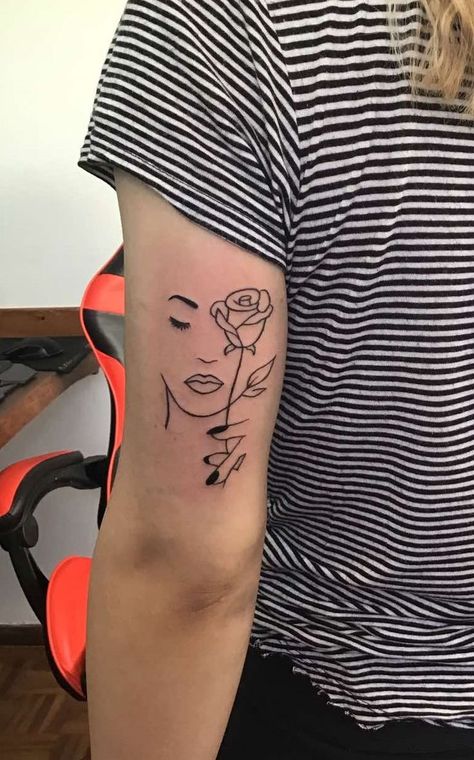 Minimal Tatoo, Rose Tattoo On Arm, Face Tattoos For Women, Matching Best Friend Tattoos, Cute Hand Tattoos, Taurus Tattoos, Music Tattoo Designs, Tattoos For Women Half Sleeve, Forearm Tattoo Women