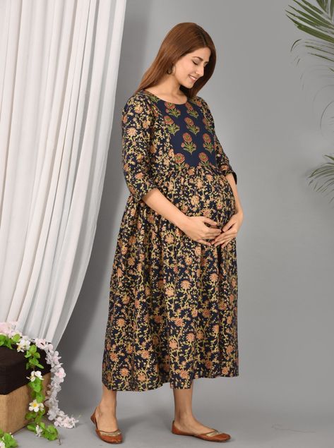 Pregnant Frock Design, Pregnancy Frocks Pakistan, Pregnancy Frock Design, Pregnancy Kurti Design, Maternity Kurti Designs, Pregnancy Frocks, Pregnancy Outfits Indian, Indian Maternity Wear, Long Kurta Designs