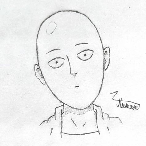 Anime, Manga, Drawing, Illustration, Sketch, Art, Fanart, Doodle, Saitama, One Punch Man One Punch Man Drawing Easy, Saitama Drawing, Anatomical Heart Drawing, Naruto Drawings Easy, Body Sketches, Naruto Drawings, Heart Drawing, Anatomical Heart, Sketches Easy