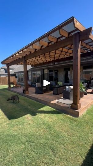 807K views · 7.3K reactions | 30x14 SkyPoly Pergola COMPLETE ✅ in Denton, Tx. This 400 square foot beauty was 8x8 posts and 4x12 headers. We also rocked the wood vibe stamped concrete. SkyLift Roof Riser tie in and SkyPoly Tinted Bronze Roof.   DM us or TEXT 972-342-1645 to get a quote for a pergola roof or a pergola!   #pergola #patiocover #pergoladesign #patiocover | Cover Your Pergola Pagola Ideas Design With Roof, Pagola Ideas Backyards, Pagola Ideas Design, Pagola Ideas, Concrete Pergola, Bronze Roof, Skypoly Pergola, Roof Riser, Backyard Decks