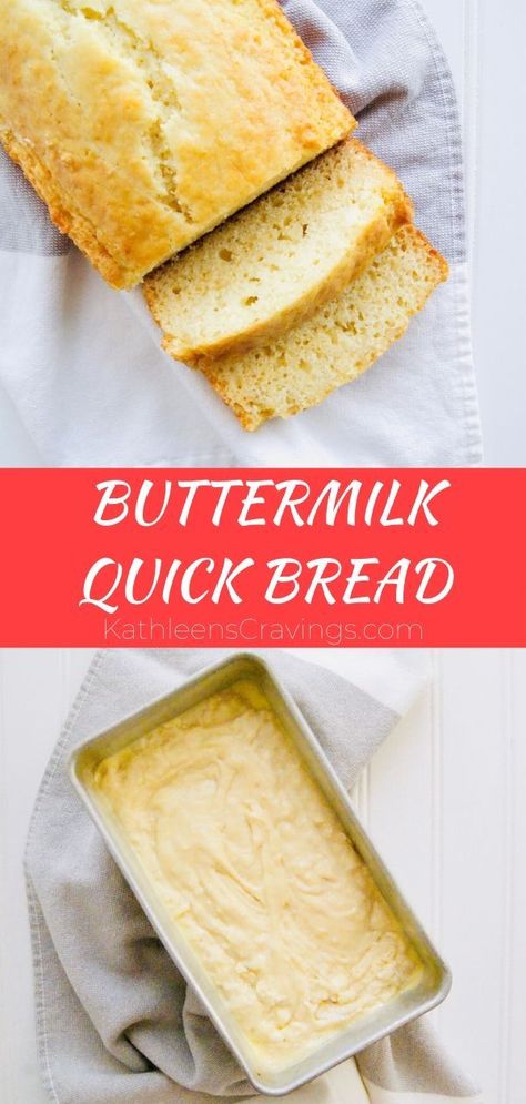 Quick Breads Using Buttermilk, Buttermilk Quick Bread, Recipes With Buttermilk, Sour Milk Recipes, Fluffy Bread Recipe, Buttermilk Bread, Quick Bread Recipes Easy, Vegeterian Recipes, Milk Bread Recipe