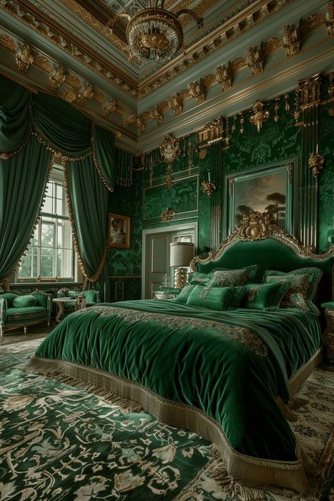 Colourful Rooms, Bedroom Decor Preppy, Sims Interior, Bedroom Aesthetic Simple, Royalty Dr, Bedroom Lake House, Green Bedroom Aesthetic, Coastal Bedroom Aesthetic, Dark Blue Bedroom