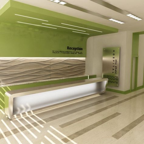 Renovation Of The Reception Area For An Hospital - Picture gallery Office Reception Ceiling Design, Reception Ceiling Design, Hospital Wayfinding, Nurse Station, Bank Interior Design, Bank Interior, Hospital Reception, Reception Ceiling, Waiting Room Design