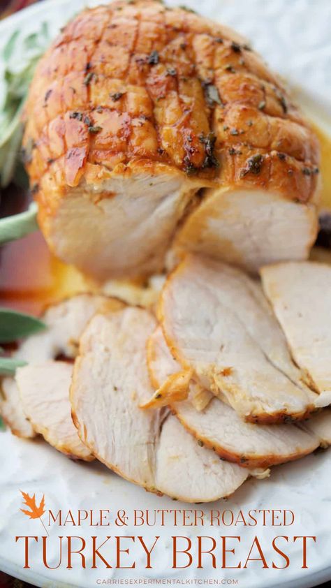 Butterball 3 Pound Turkey Breast, Apple Cider Turkey Breast, Butterball Turkey Breast Recipe, Turkey Seasonings, Butter Roasted Turkey, Holiday Turkey Recipes, Turkey Breast Recipes, Turkey Roasting Pan, Butter Turkey