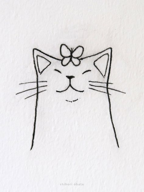 20 Easy Cat Drawing Ideas Easy Cat Drawing, Cat Drawing Ideas, Simple Cat Drawing, Dibujo Simple, Cute Cat Drawing, Cat Doodle, Easy Doodle Art, Butterfly Drawing, Easy Doodles Drawings