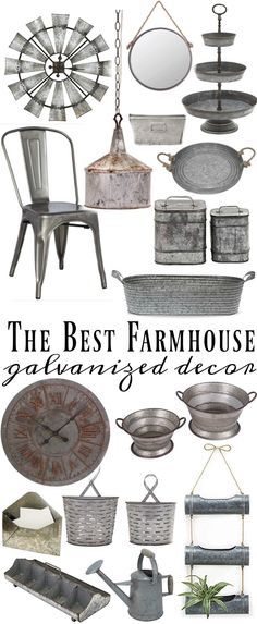 Where To Find The Best Galvanized Home Decor Farmhouse Decorating Ideas, Galvanized Decor, Best Farmhouse, Farmhouse Decorating, Vintage Industrial Decor, Farmhouse Decoration, Creative Home Decor, Country Home Decor, Farmhouse Living