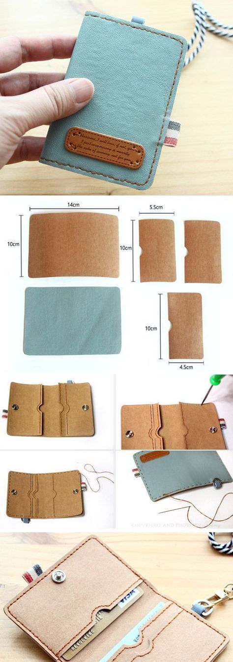 Card Holder Diy, Diy Bags No Sew, Diy En Cuir, Projek Menjahit, Wallet Gift Card, Sac Diy, Sale Ideas, Diy Wallet, Trendy Sewing