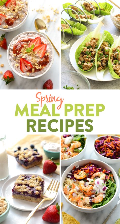 Spring has sprung! Kick off spring with seasonal, spring meal prep recipes for every meal. Spring Meal Prep, Spring Meals Healthy, Easy Meal Prep Lunches, Healthy Spring Recipes, Detoxifying Food, Spring Meals, Meal Planning App, Meal Prep Recipes, Meals Healthy