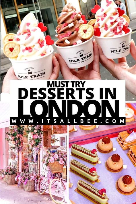 London Desserts, Garden Dessert, Elan Cafe, Dessert Aesthetic, London England Travel, Dessert Cafe, Dessert Restaurants, Cafe London, Dessert Places