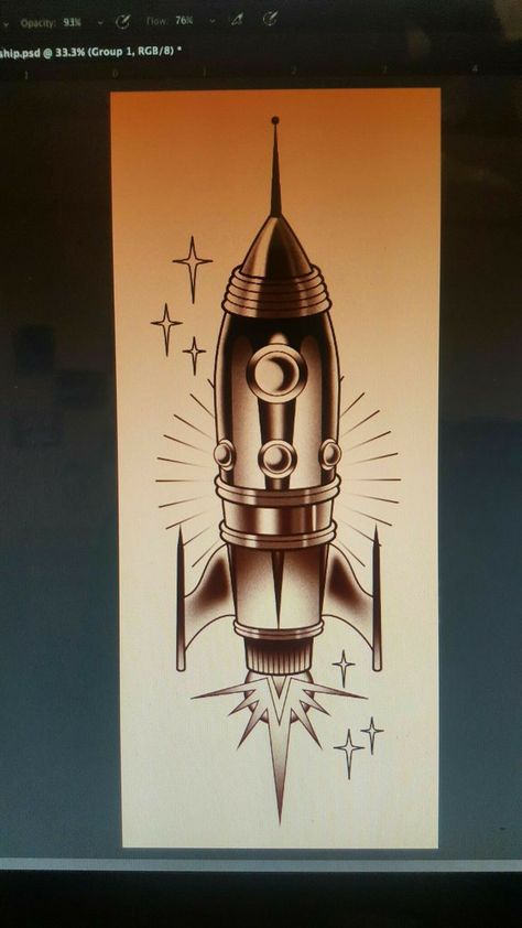 Rocket Ship Tattoo Design, Space Rocket Tattoo, Rocket Tattoo Design, Rocketship Tattoo, Rocket Ship Drawing, Rocket Ship Tattoo, Spaceship Tattoo, Rocket Tattoo, Rocket Art