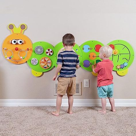 Caterpillar Activity, Primary Color Wheel, Activity Wall, Sensory Wall, Busy Boards, Sensory Lights, Busy Boards For Toddlers, Toddler Room Decor, Classroom Storage