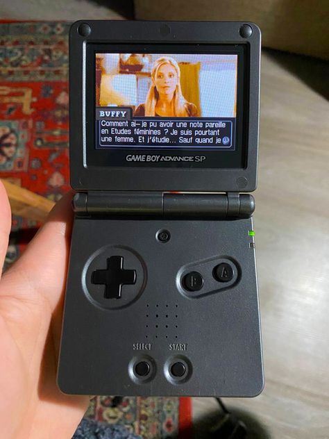 Game Boy Advance SP and Buffy the Vampire Slayer game exists! 💔 Gameboy Sp Aesthetic, Gameboy Sp, Gaming House, Nostalgic 2000s, Gameboy Games, Gameboy Advance Sp, Gaming Tech, Retro Games, Gameboy Advance