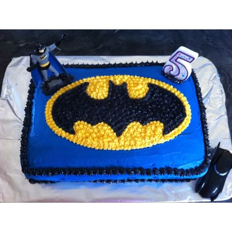 Batman cake I made for son's 5th birthday :) Lego Batman Birthday, Batman Party Ideas, Batman Birthday Cakes, Batman Cake, Batman Birthday Party, Super Hero Party, Batman Party, Superhero Cake, Batman Birthday