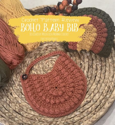 Spring Crochet Patterns, Crochet Spring Patterns, Crochet Baby Bibs, Bobble Crochet, Crochet Bib, Spring Crochet, Crochet Spring, Beautiful Tops, Mountain Mama