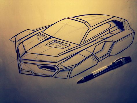 Futuristic Car Drawing.  http://Sketchannel.blogspot.com Futuristic Cars Design Drawing, Futuristic Car Drawing, Futuristic Drawings Sketch, Future Car Drawing, Convertible Car Drawing, Future Car Design, Car Design Drawing, Futuristic Car Design, Design Drawing Ideas