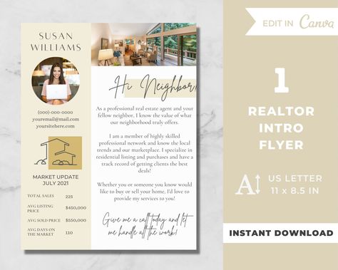 Excited to share the latest addition to my #etsy shop: Real Estate Agent Intro Letter, Realtor Introduction, Real Estate Agent Letter, Real Estate Marketing Template, Dear Neighbor Realtor https://etsy.me/3nPgvUj #realestate #canvatemplates #templates #realtormarketing Real Estate Introduction Letter, Real Estate Introduction, Real Estate Agent Branding, Real Estate Business Plan, Introduction Letter, Real Estate Agent Marketing, Real Estate Advertising, Real Estate Career, Real Estate Templates