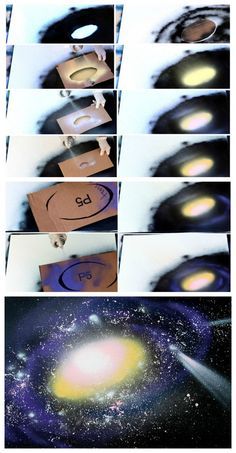 Spray Paint Galaxy, Diy Galaxie, Galaxy Spray Paint, Space And Universe, Paint Galaxy, Spray Paint Artwork, Galaxy Projects, How To Spray Paint, Nebula Space