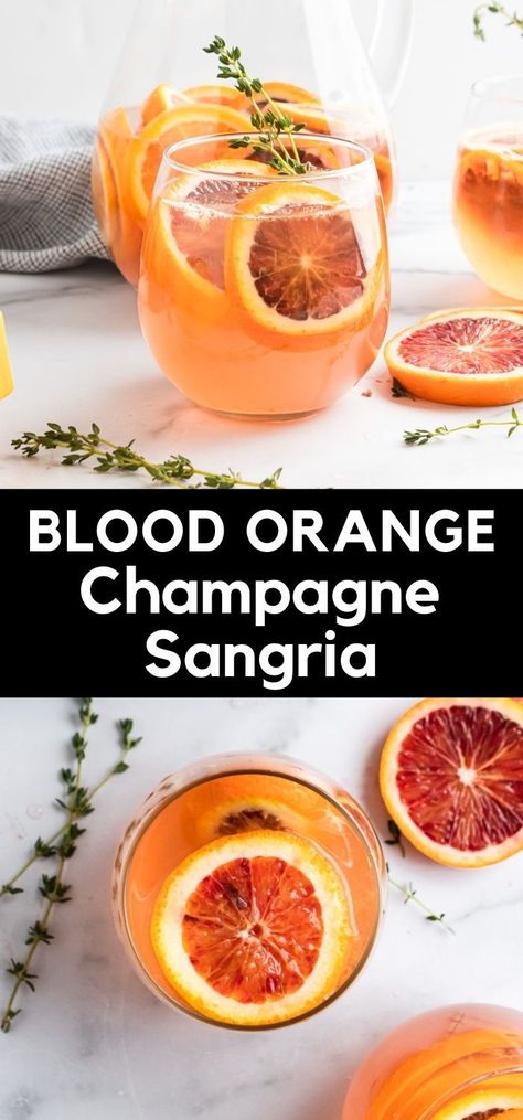 Blood Orange Champagne Mule, Orange Batch Cocktail, Bloodorange Cocktail, Blood Orange Wedding, Orange Champagne Cocktail, Burnt Orange Cocktail, Champagne And Orange Juice, Blood Orange Drink, Orange Sangria Recipes