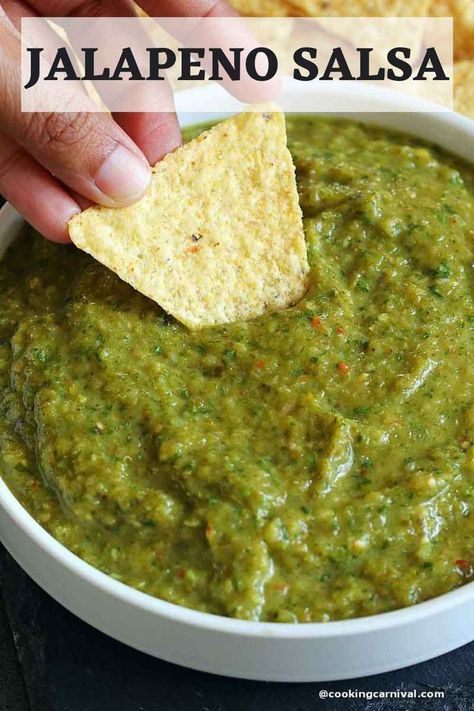 Roasted Jalapeno Salsa, Guacamole Salsa Recipe, Jalapeno Salsa Recipe, Jalapeno Relish, Pepper Salsa, Salsa Guacamole, Roasted Jalapeno, Vegetarian Instant Pot, Jalapeno Recipes