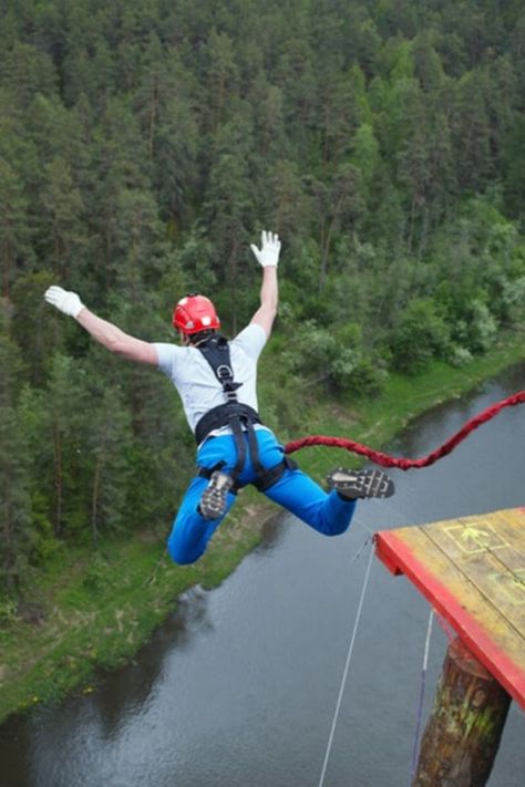 The fun of adventure Bungee Jumping Aesthetic, Adrenaline Rush Aesthetic, Adrenaline Aesthetic, Wanderlust Aesthetic, Bungee Jump, India Nature, Vision Board Themes, Pink Clothes, Happy New Years Eve