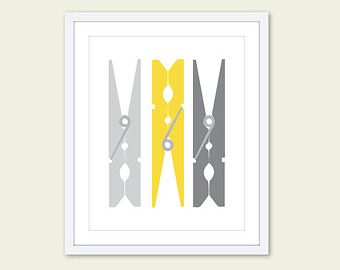 Laundry Room Decor Modern, Grey Laundry Room, Simple Modern Home Decor, Grey Laundry, Grey Laundry Rooms, Clothespin Art, Laundry Room Wall Art, Laundry Art, Laundry Room Wall