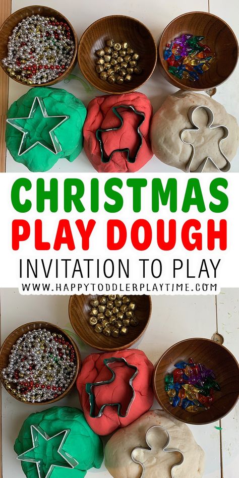 Peppermint Play Dough, Christmas Play Dough, Play Dough Invitation, Snow Dough, Kids Sensory Activities, Sensory Kids, Cadeau Parents, Playdough Kits, Christmas Kindergarten