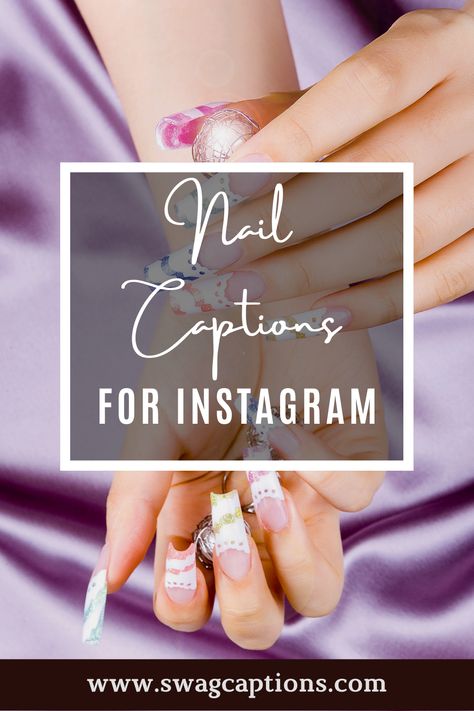 Looking for the best nail captions and quotes to post on Instagram? Look no further! We've got you covered with some of the most clever, funny, and inspiring quotes about nails. So go ahead and show off your creative nails with a great caption! #nailcaptions #nailquotes #nail #nails #nailart #nailsofinstagram #manicure #naildesign #beauty #nailstagram #nailpolish #gelnails #nailsart #nailstyle #instanails #nailswag #nailsoftheday #gel #naildesigns #nailsonfleek #nailartist #love #nailsdesign Caption For Nails Done, Nail Captions, Nails Captions For Instagram, Caption Untuk Instagram, Manicure Quotes, Amazing Braids, Emerald Nails, Business Nails, Confetti Nails