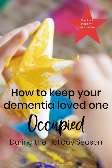 When your loved one with dementia is looking for something to do or you just want to keep him/her occupied for a little while here's a list for you. These are ideas for craft projects to do during the holiday season. Dementiability Activities For Men, Nursing Home Christmas, Crafts For Elderly Assisted Living, Memory Care Activities, Alzheimers Caregivers, Advent Crafts, Alzheimers Activities, Are Ideas, Recreation Therapy