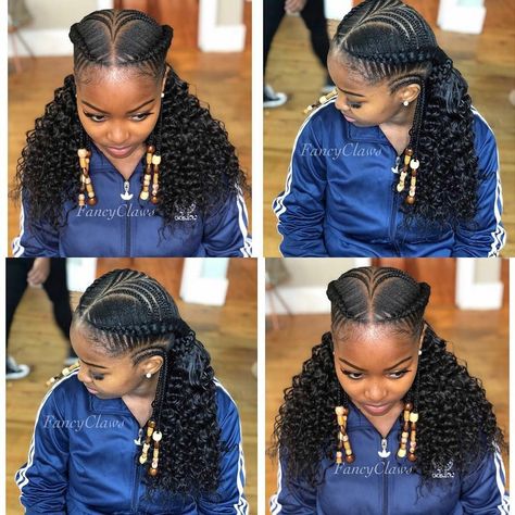 Black Teenage Girl, Weave Hairstyles Braided, Two Braid Hairstyles, Weave Ponytail Hairstyles, Braided Hairstyles For Black Women Cornrows, Black Ponytail Hairstyles, Cute Braided Hairstyles, Pelo Afro, Girls Hairstyles Braids