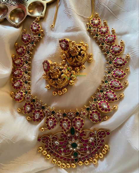 Jadau Jewellery, Kundan Necklaces, Kundan Jewellery, Bridal Jewelry, Necklaces, Pendant