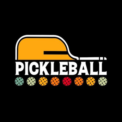 Vector pickleball tshirt design best pic... | Premium Vector #Freepik #vector #pickleball Pickleball Logo Design, Pickleball Cards, Badminton Illustration, Tk Logo, Tournament Poster, Pickleball Tshirt, Vip Ticket, Tshirt Graphic Design, Pickleball Courts