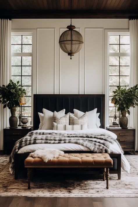 Moody Bedroom White Bedding, Moody Bedroom Mirrors, Moody Farmhouse Master Suite, Master Bedrooms Decor Romantic, Dark And Moody Bedroom Beds & Frames, Moody Bedding Bedding & Blankets, Moody Romantic Bedroom, Romantic Bedroom Ideas, Suite Decor