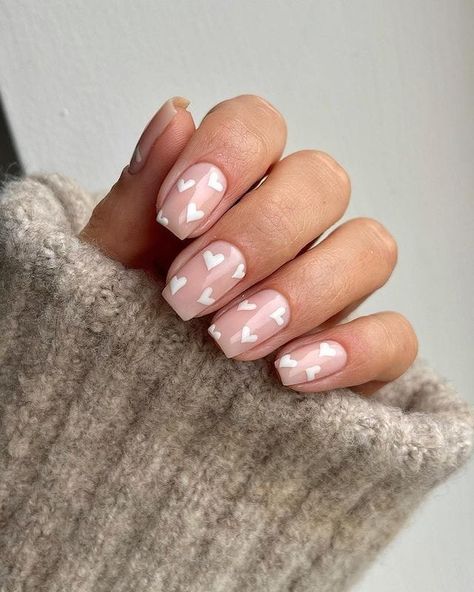 Nails Basic, Nails Heart, Fake Nails Long, Nails Valentines, February Nails, Nagel Tips, Colorful Nails, Nails Cute, Nails French