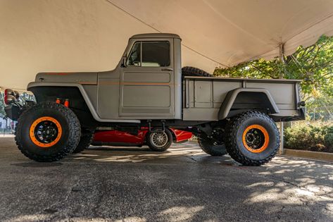 1955 Willys-Overland Restomod: Who Needs a Jeep Gladiator? Jeep Pickup Truck, Willys Wagon, 72 Chevy Truck, Jeep Brand, Overland Truck, Vintage Jeep, Vintage Pickup Trucks, Jeep Pickup, Antique Trucks