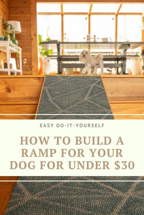 DIY Project: How to Build a Dog Ramp for $30 Diy Pet Ramp For Bed, Build A Ramp, Diy Dog Ramp, Dog Ramp For Stairs, Dog Ramp Diy, Dog Ramp For Truck, Steep Stairs, Dog Steps For Bed, Dog Ramp For Bed