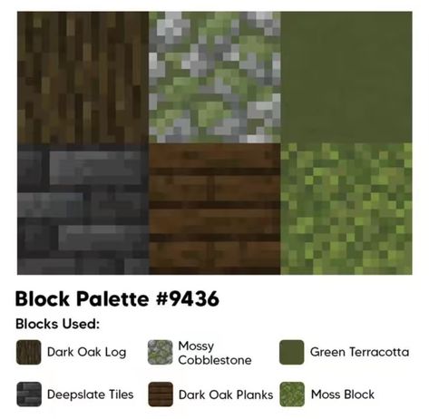 Minecraft Build Palette, Minecraft Palettes, Minecraft Blocks, Minecraft Castle, Pale Wood, Minecraft Room, Minecraft Construction, Minecraft Inspo, Minecraft Decorations