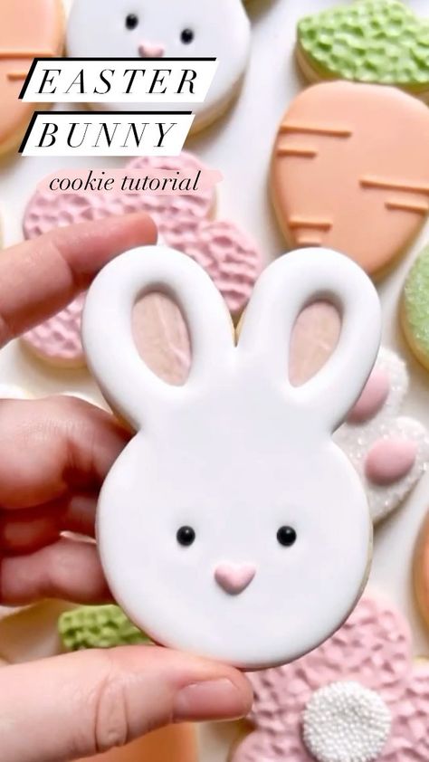 Graceful Baker, Easter Sugar Cookies Decorated, Rabbit Cookies, Easter Bunny Cookies, Royal Iced Cookies, Easter Sugar Cookies, Rabbit Cake, Sugar Cookie Royal Icing, Iced Sugar Cookies