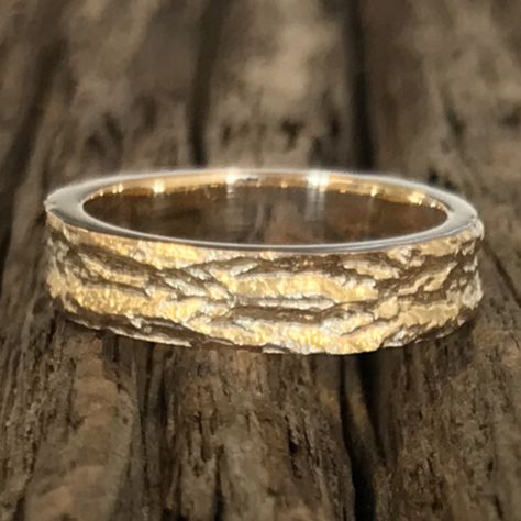 Tree Ring Jewelry, Tree Wedding Band, Nature-inspired Hand-strung Brown Jewelry, White Ash Tree, Bark Jewelry, Bog Oak Jewelry, Bark Ring, Ashes Jewelry, Tree Bark